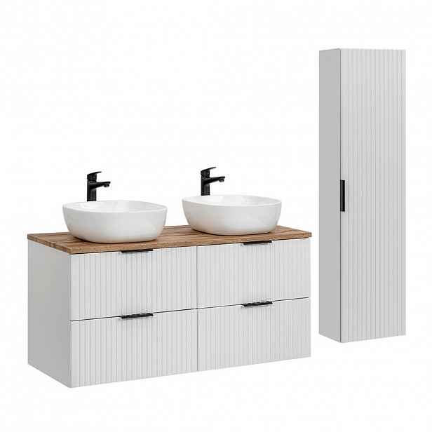 Petits-meubles KOUPELNOVÝ NÁBYTEK 120.8cm Adriel 2er-Set Bílá