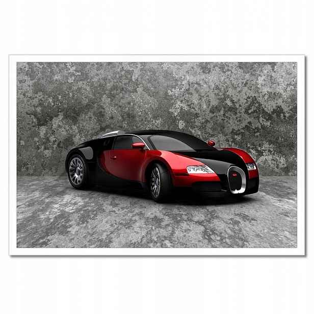 Plakáty v rámu 60x40 Bugatti Veyron Červená