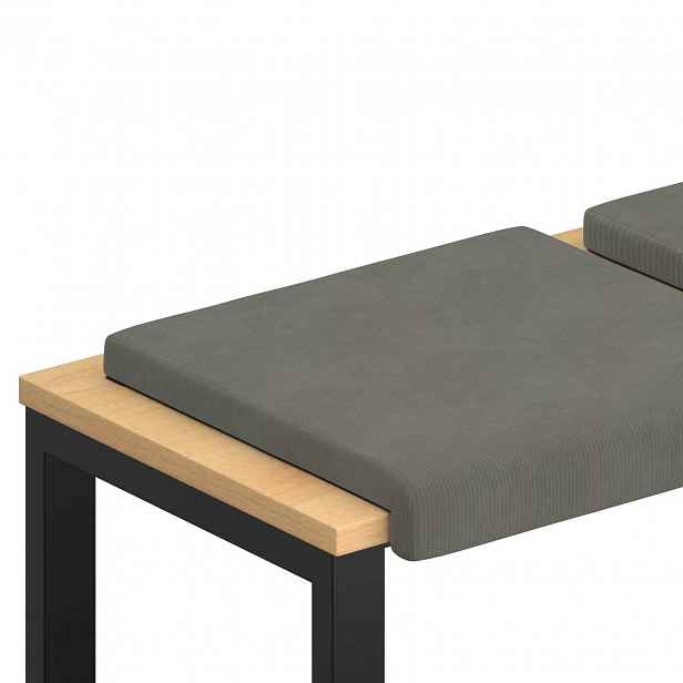 vidaXL Polštář na lavici 2 ks manšestr Světle šedá Hloubka 35 cm