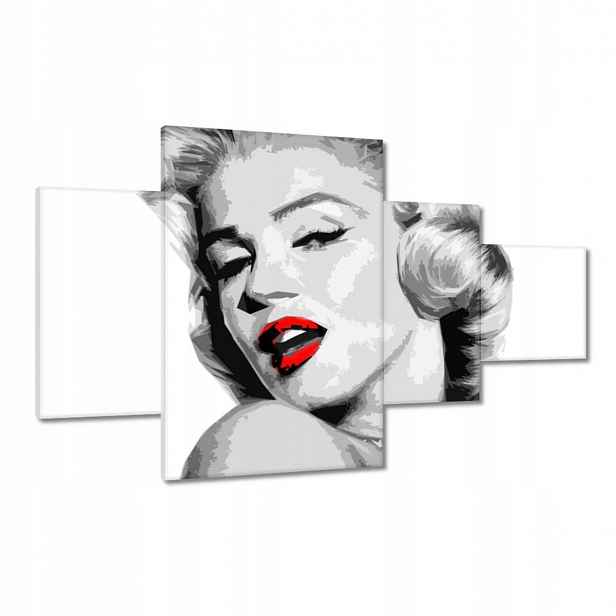 Obrazy 130x80 Marilyn červené rty