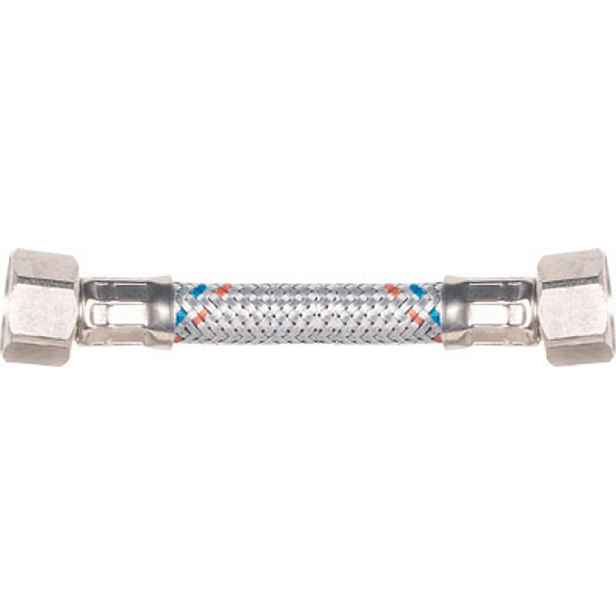 Eco produkty Tlaková flexibilní hadice Nerez  20 cm 3/8"x1/2" FxF (matka x matka)