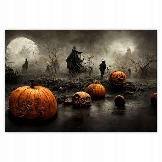 Plakáty 200x135 Halloween Dýně Temnota