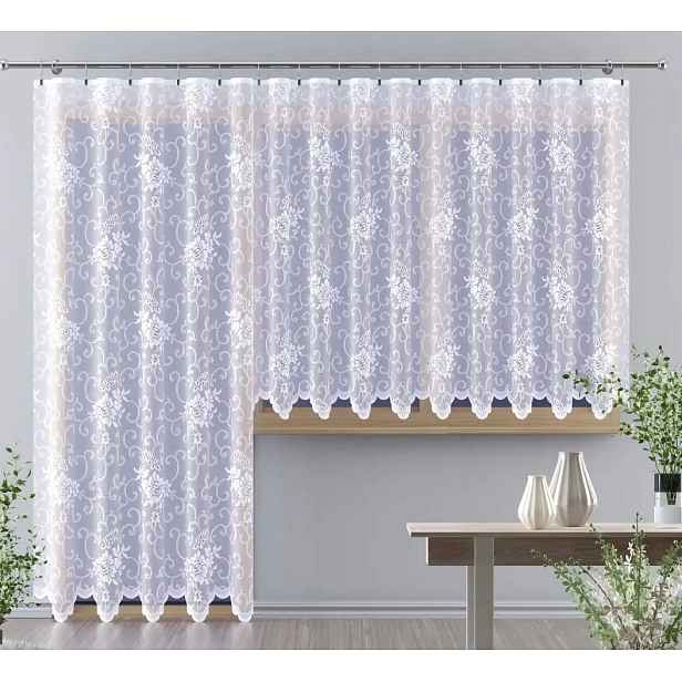 Mg Záclona 660/085 Bílá 500x240 cm Hotová S Páskou Skr