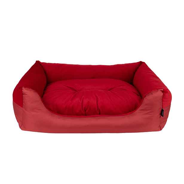 Pelíšek pro psa PRITTA SOFA červená velikost S, M, L, XL Rozměr: L - 78x64x19 cm