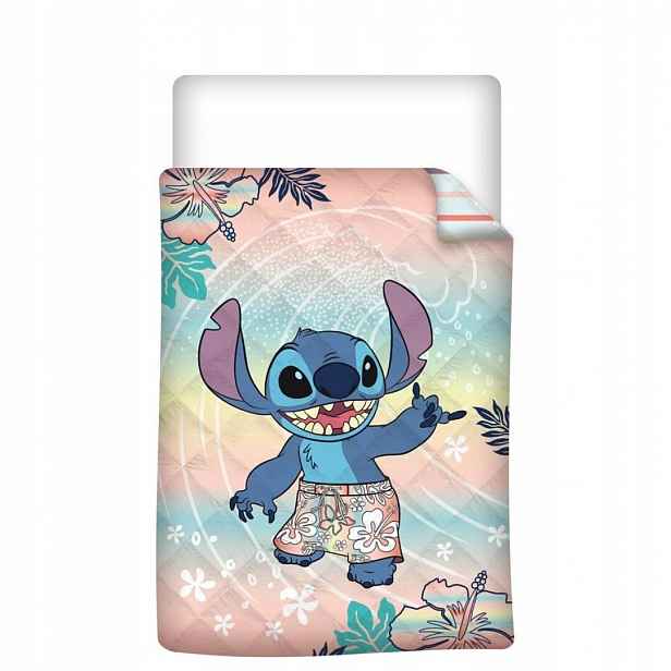 Přehoz nebo přikrývka 140x200 dětská Stitch prošívaná Originální licence