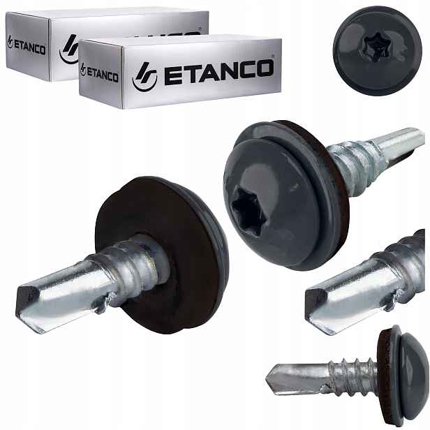 Šrouby do kovu Torx 5 mm 5,5 x 19 mm Ral 7016 500 ks Etanco GT5 Ph Z14