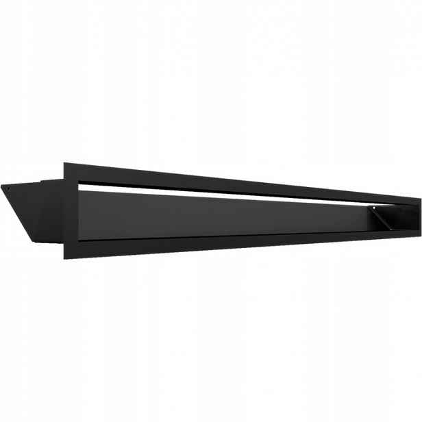 Ventilační Mřížka Krbová Luft 90X1000 Slim Kovová Černá 9 X 100 CM
