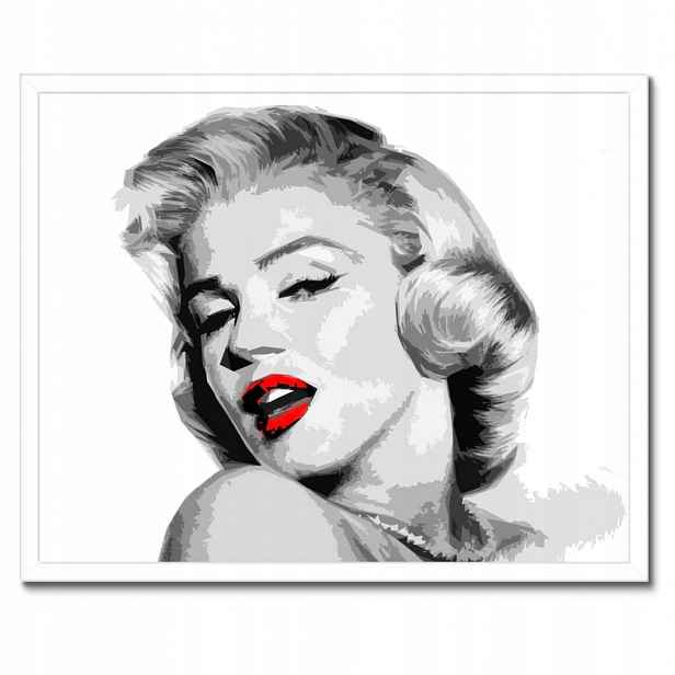 Plakáty v rámu 50x40 Marilyn červené rty