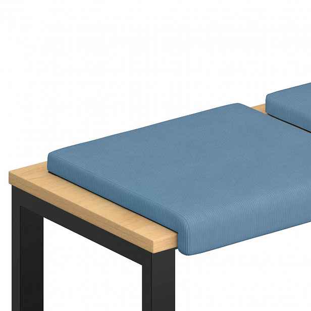 vidaXL Polštář na lavici 2 ks manšestr Modrá Hloubka 35 cm