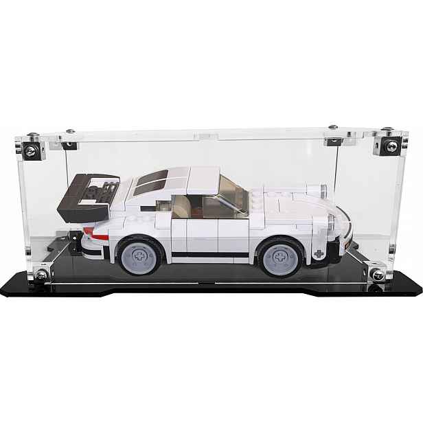 Vitrína s černou základnou pro sadu Lego 75895 -1974 Porsche 911 Turbo 3.0