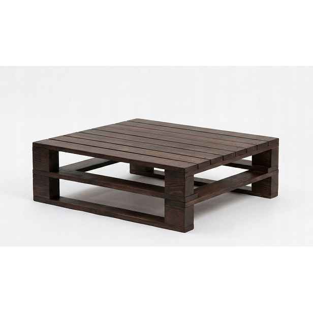 Zahradní konferenční stolek|60x60 cm| Palisandr| Dřevěný nábytek| Pevný
