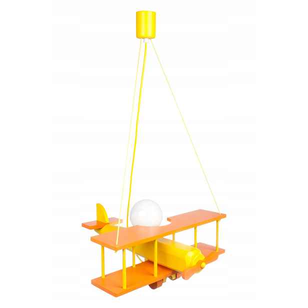 Závěsná lampa letadlo velká žluto-oranžová