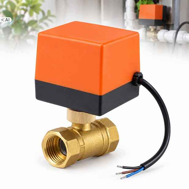 Elektroventil Kulový S Pohonem 3/4" Palce Pohon Ac 220V DN20 Dvoucestný