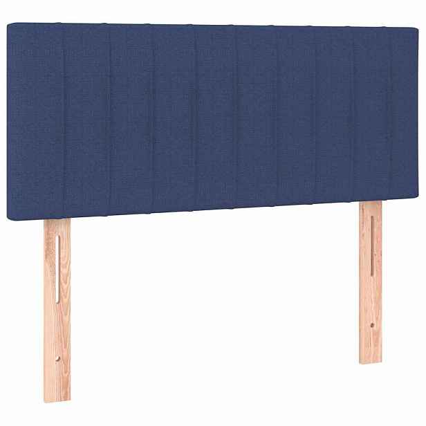 vidaXL Čelo postele modré 80 x 5 x 78/88 cm textil