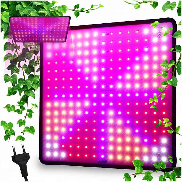 Lampa Pro Růst Pěstování Rostlin Zeleniny Panel 225 Led Slim Závěsná Výkonná 36W