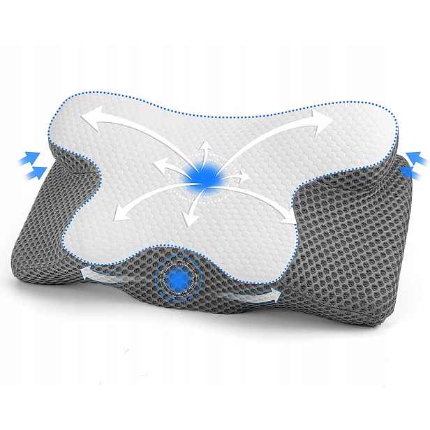 Polštář Motýlek Ergonomický Ortopedický Memory Foam 60x34 cm Na Spaní Pr