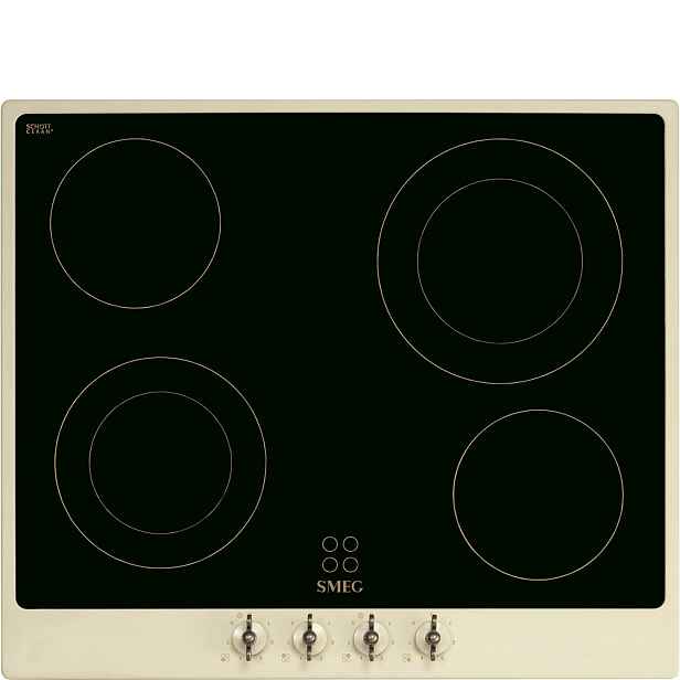 Smeg Sklokeramická varná deska se 4 varnými zónami a senzorovým ovládáním, 60 cm, P864, krémová P864PO