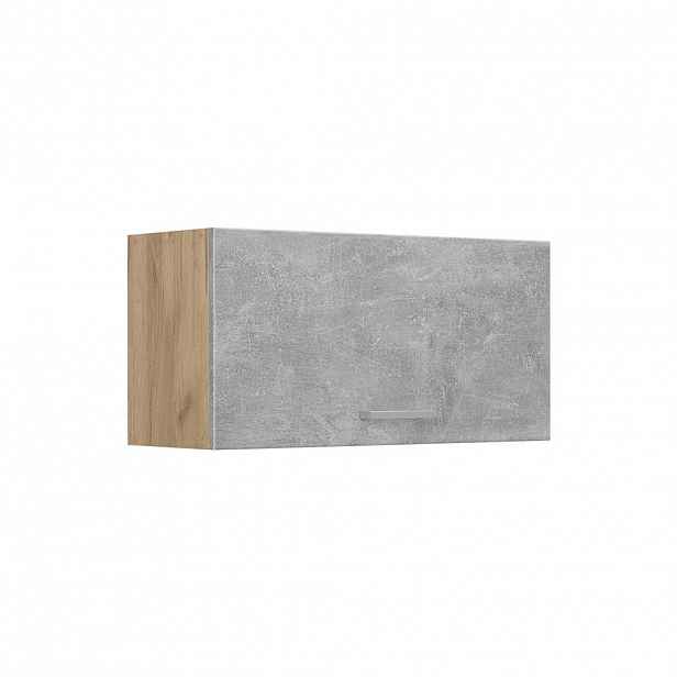 Vicco VĚŠÁK NA STĚNU R-Line, Beton/Zlatý mocný dub, 80 cm Plochý