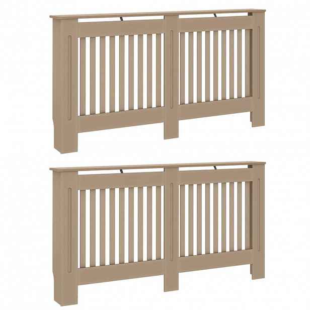 vidaXL Kryt radiátoru 2 ks Dub sonoma 152 x 19 x 81,5 cm