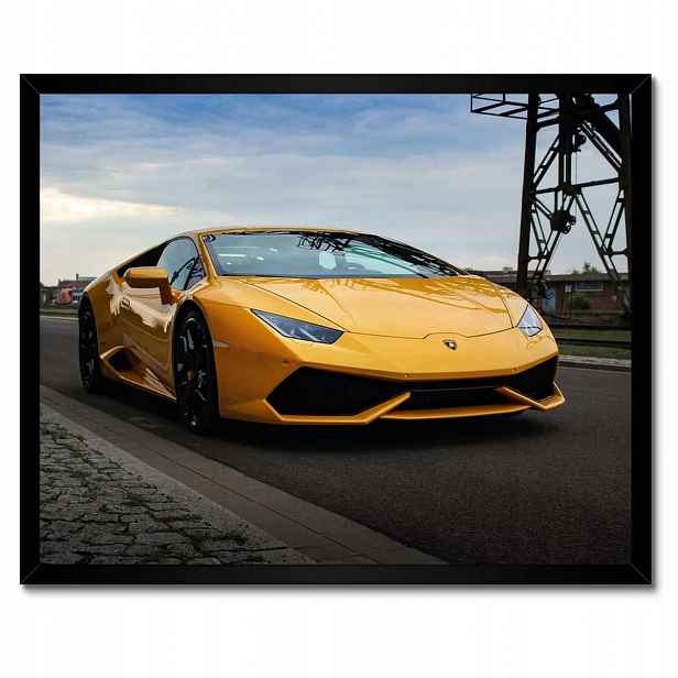 Plakáty v rámu 50x40 Žlutý sportovní automobil