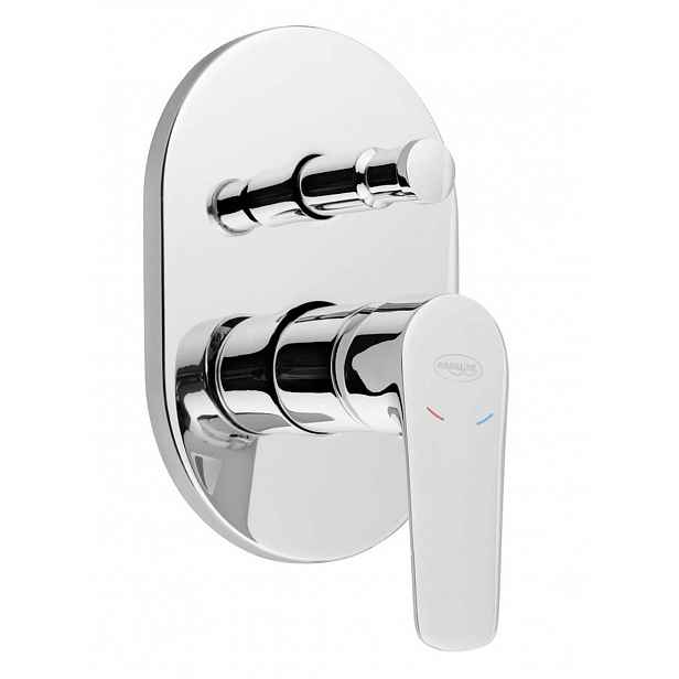 Aqualine Lotta - Baterie pod omítku s přepínačem, 2 výstupy, chrom LT742