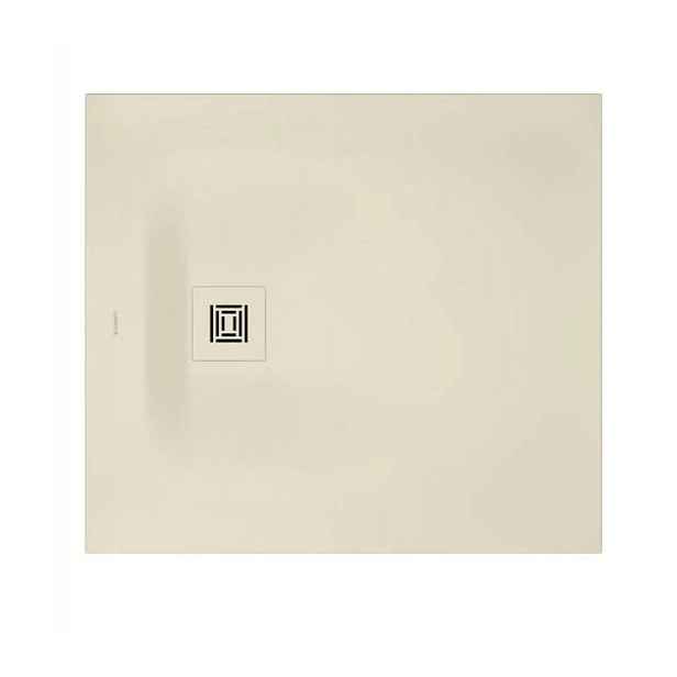 Duravit Sustano - Sprchová vanička, 90x80 cm, DuraSolid, matná krémová 720270620000000