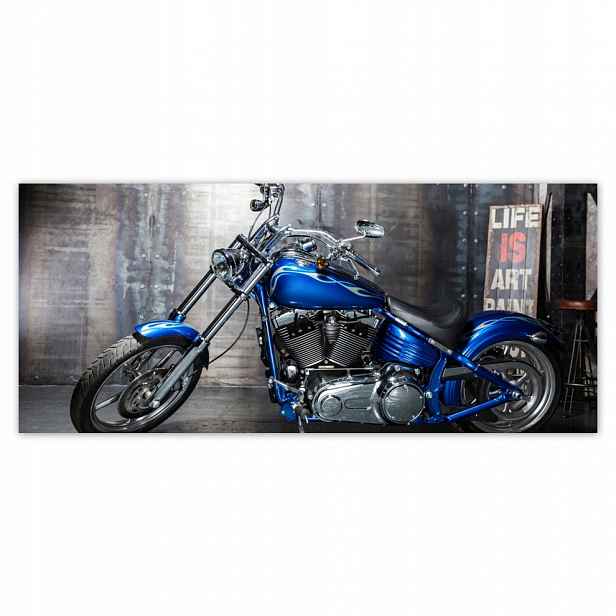 Fototapety flizelina 211x91 Modrý chopper