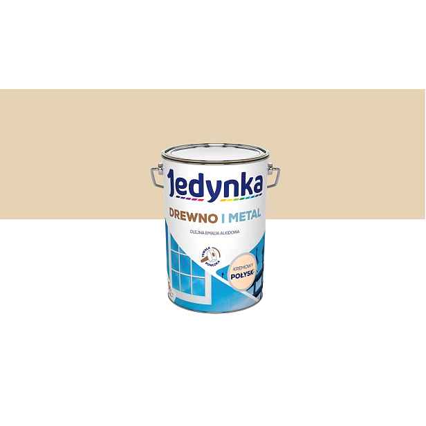 Jedynka Olejová alkydová smaltovaná hmota na dřevo a kov, krémový lesk, 5 l