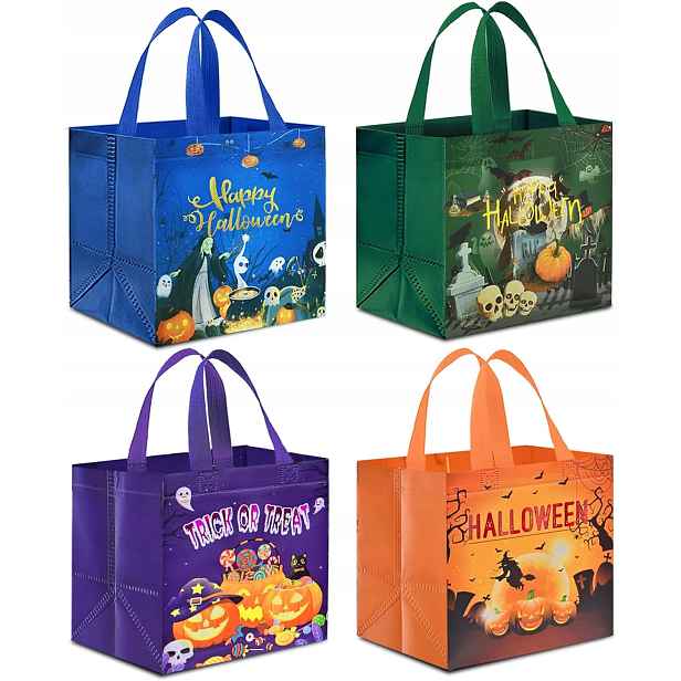 Tašky na koledu, nebo něco provedu na Halloween, 4 ks nákupní tašky