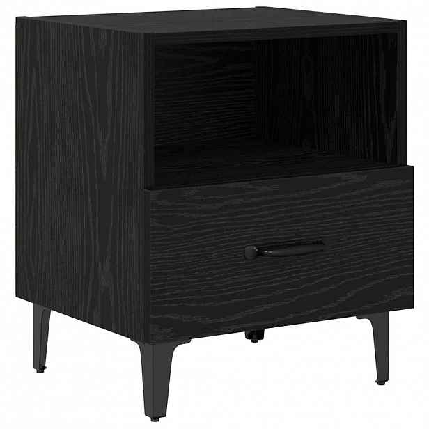 vidaXL Noční skříňka Černý dub 40 x 35 x 47,5 cm Kompozitní dřevo