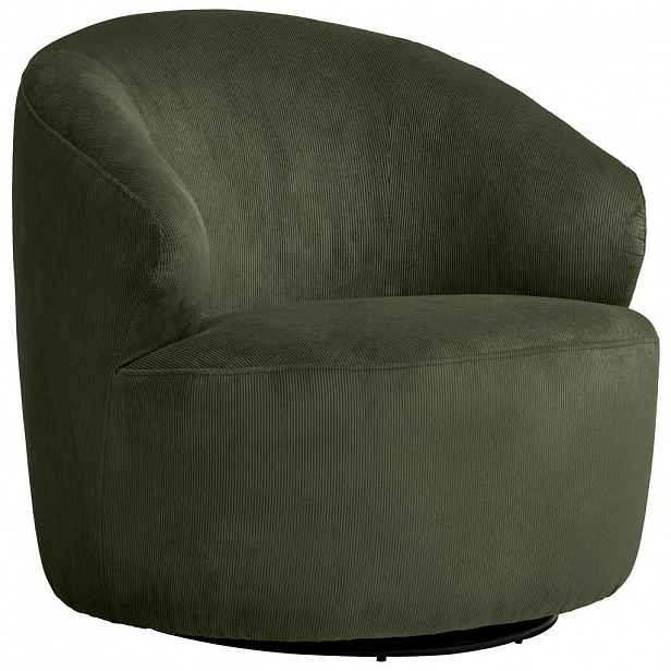 MID.YOU KŘESLO, textil, tmavě zelená