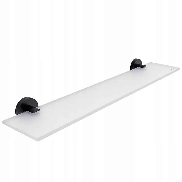 Nimco Unix Černá police do koupelny a sprchy 60cm, nerez Unc 13091B-60-90