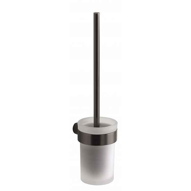 Sapho Gedy Pirenei - WC štětka závěsná, mléčné sklo/gun metal PI330381
