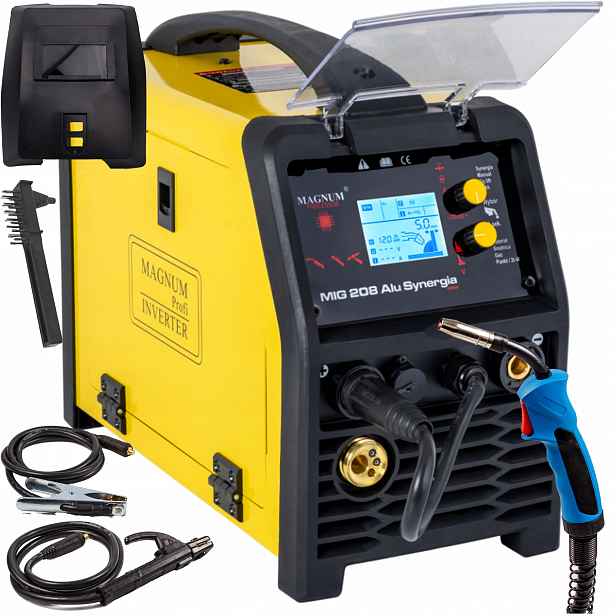 Svařovací stroj Magnum Mig 208 Alu Synergia Mig/mag Mma Tig Flux 200A 230V