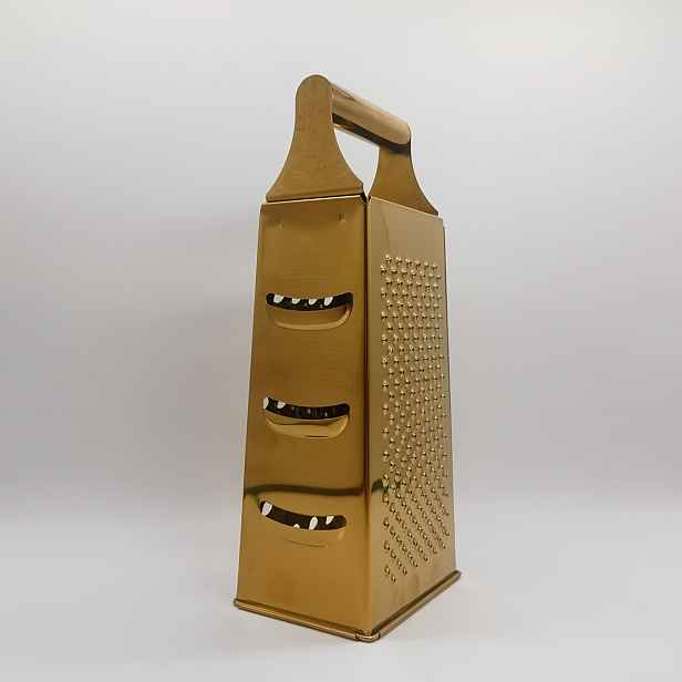 TEMU 9palcový (9-Inch) 4v1 Odolný Prémiový Zlatý Nerezový Ruční Kráječ Zeleniny - Ergonomická Rukojeť Multifunkční Kráječ na Bramboly/Sýr/Mrkev,