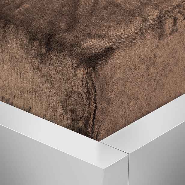 TP Mikroplyšové prostěradlo 90x200 Elegance - Hnědá