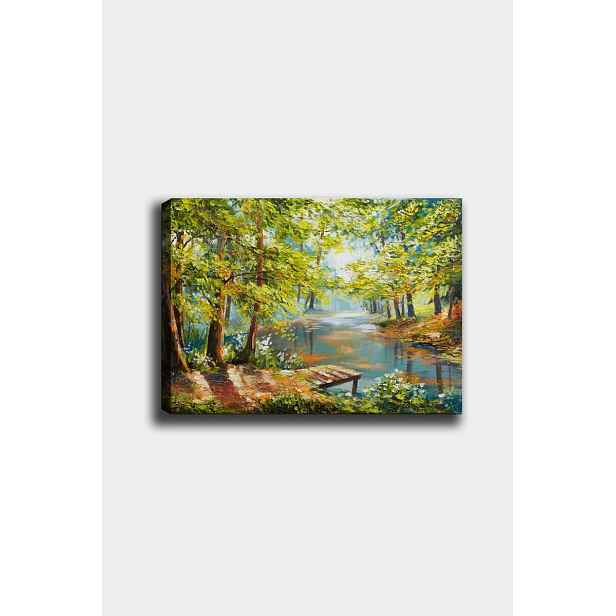 Wallity Obraz LENARD 50x70 cm zelený/hnědý