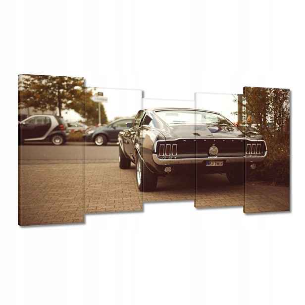 Obrazy 150x80 Ford Mustang Černobílý