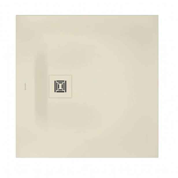 Duravit Sustano - Sprchová vanička, 80x80 cm, DuraSolid, matná krémová 720269620000000