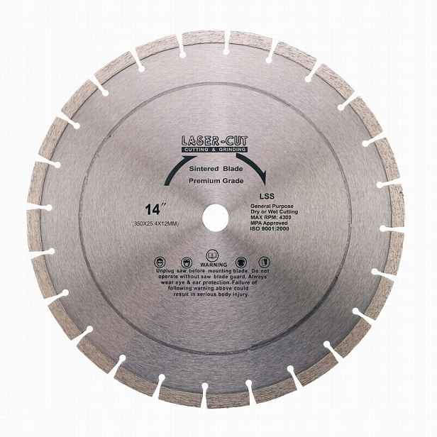 Laser-cut L001220 Diamantový kotouč segmentový 350 x 25,4 x 12mm Lss