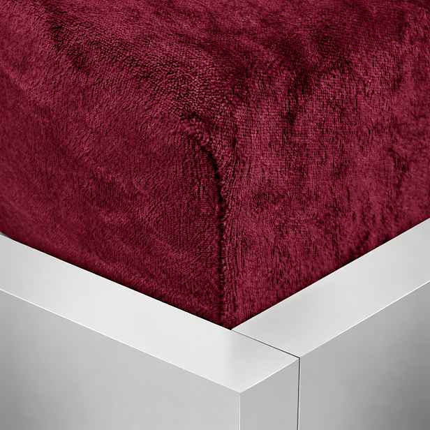 TP Mikroplyšové prostěradlo 180x200 Elegance - Vínová