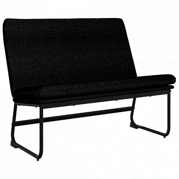 vidaXL Lavice černá 100 x 75 x 76 cm textil