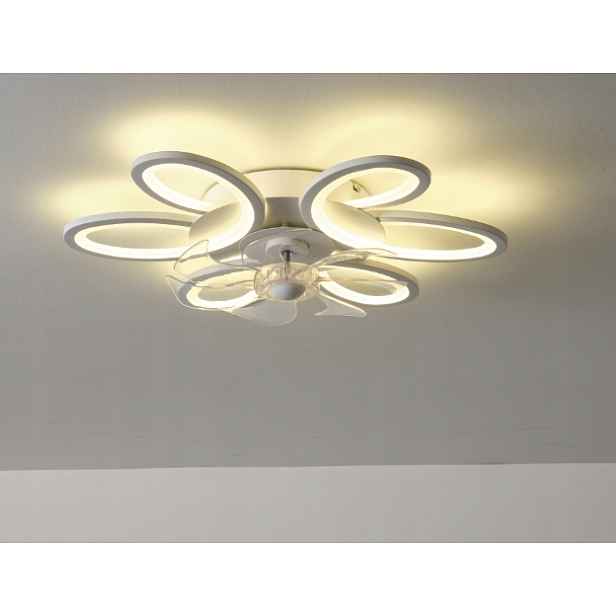Závěsná Lampa, Bílý Stropní Ventilátor S Led Osvětlením A Dálkovým Ovládáním