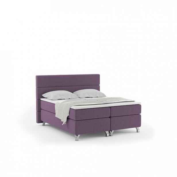 Čalouněná postel IMPERIA včetně úložného prostoru 140x200 cm, Fialová
