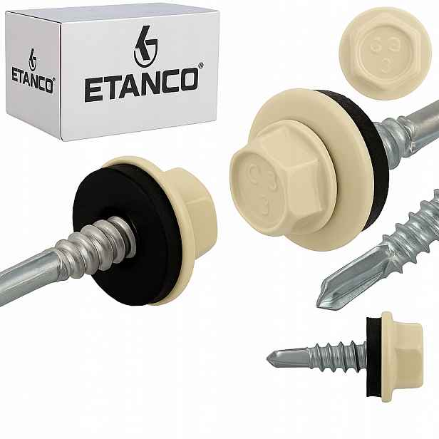 Samovrtné šrouby do oceli a kovu Etanco GT5 5,5x25mm Ral 1015 250 ks