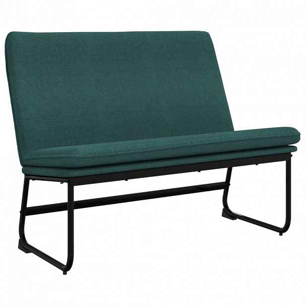 vidaXL Lavice tmavě zelená 100 x 75 x 76 cm textil