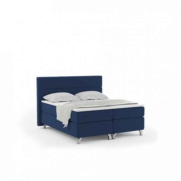 Čalouněná postel IMPERIA včetně úložného prostoru 140x200 cm, Modrá
