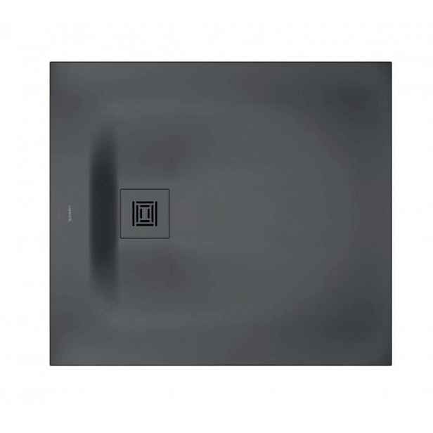 Duravit Sustano - Sprchová vanička, 90x80 cm, DuraSolid, matná tmavě šedá 720270650000000
