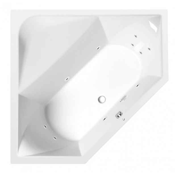 Masážní vana Polysan Floss 145x145 cm Active Hydro akrylát levá i pravá 98611.1010