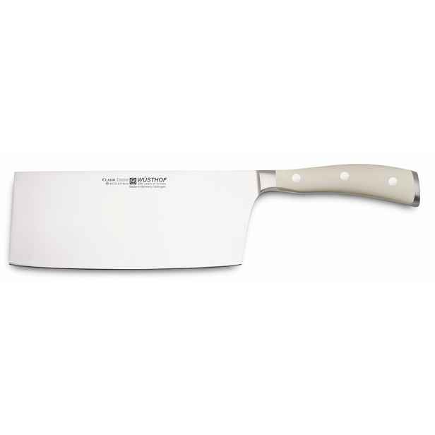 Nůž čínského šéfkuchaře Wüsthof Classic Ikon Crème 18 cm krémový Pom